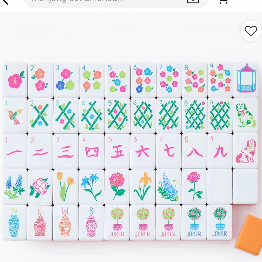 Colorful Mahjong Tile Set